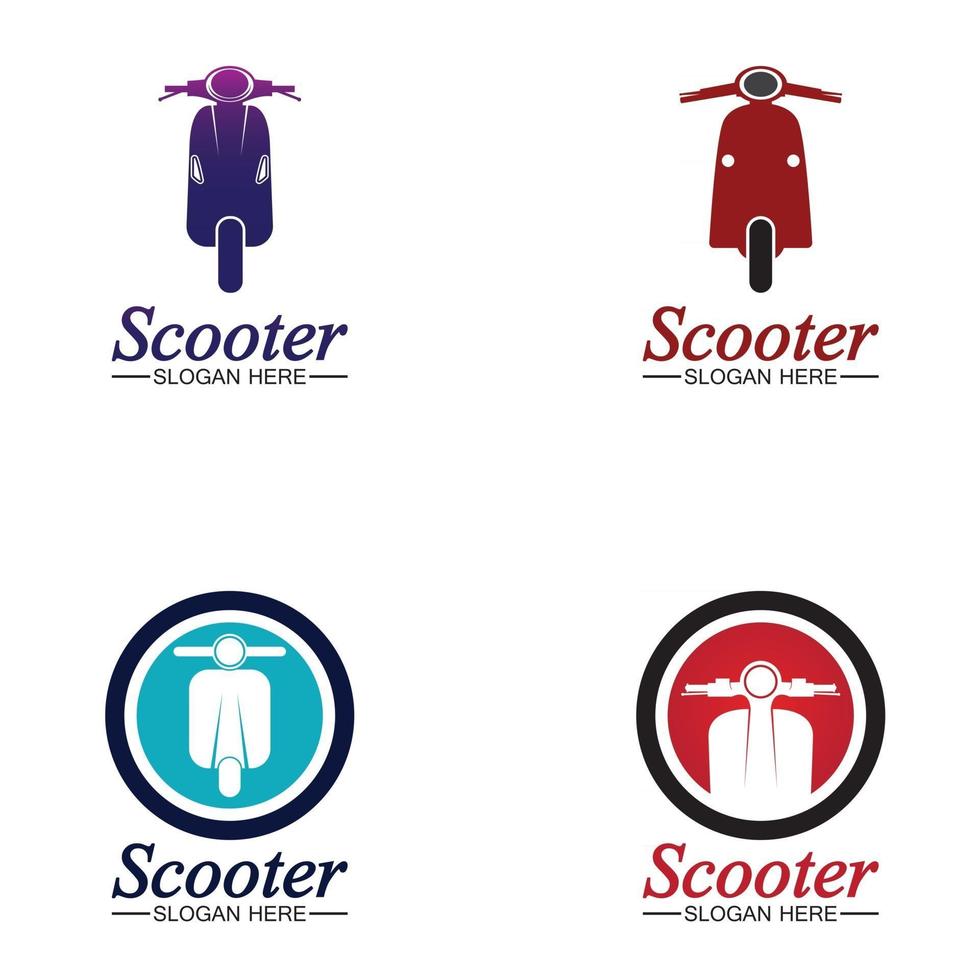 bromfiets scooter logo vector pictogram illustratie