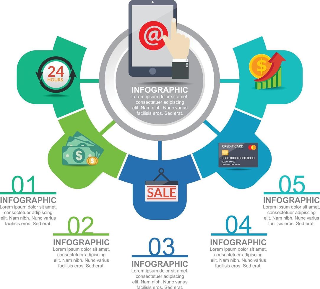 vector infographic sjabloon bedrijfsconcept met opties