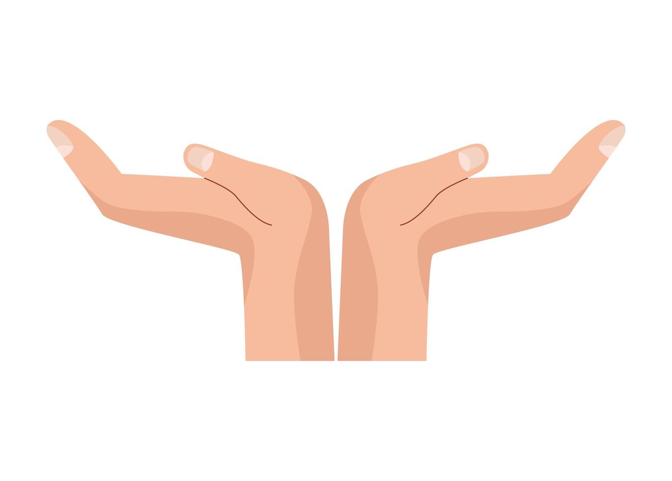 handen menselijke tillen geïsoleerde pictogram vector