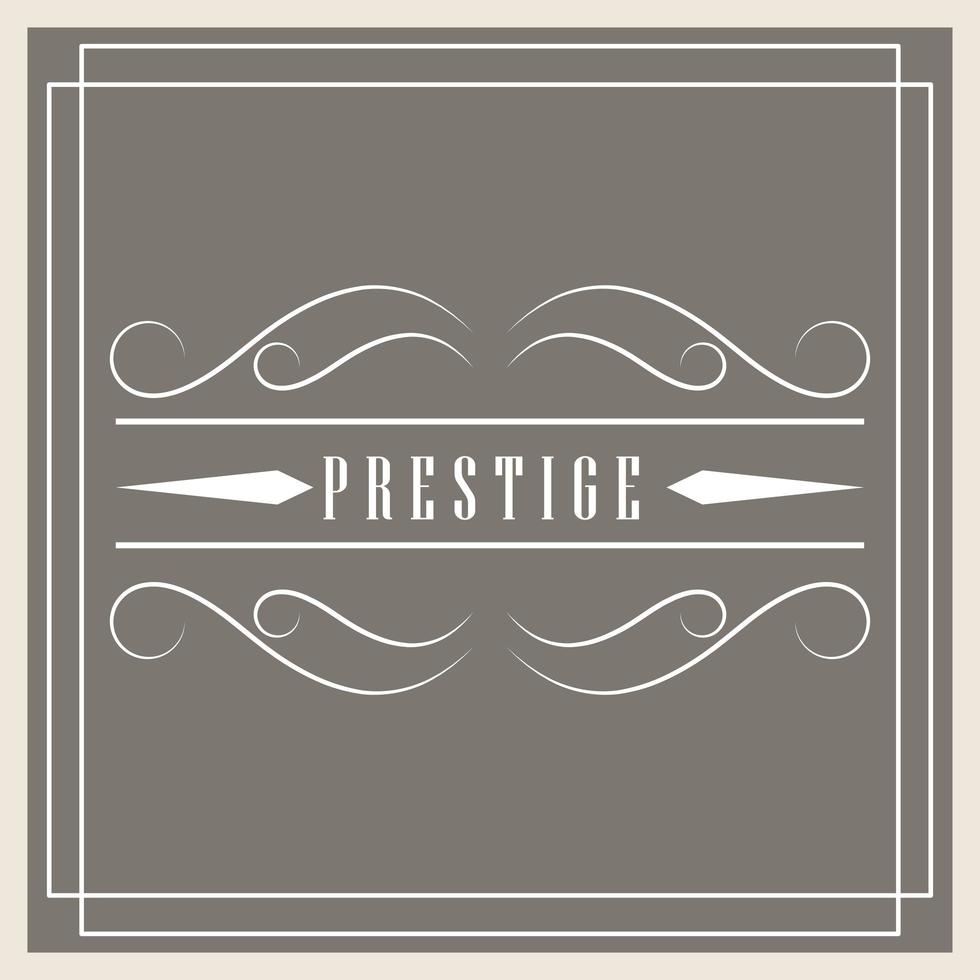 prestige scroll vintage vector