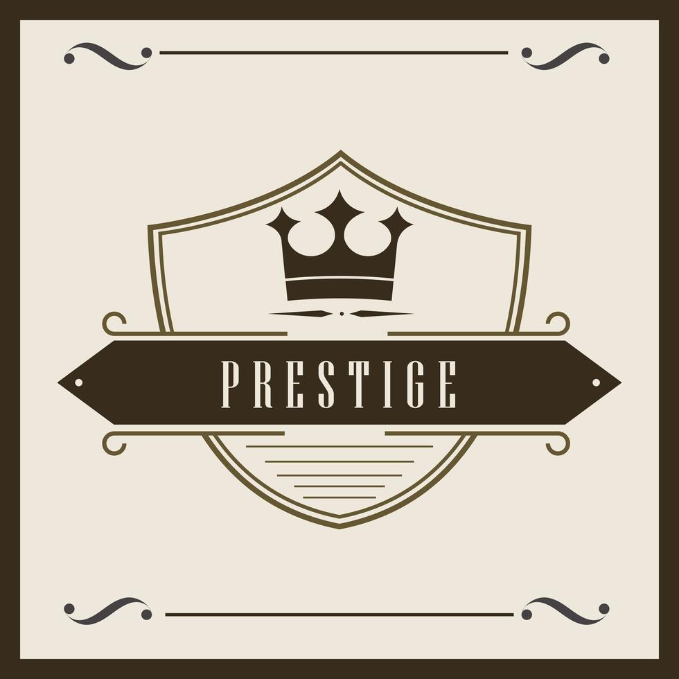 prestige elegant vintage vector