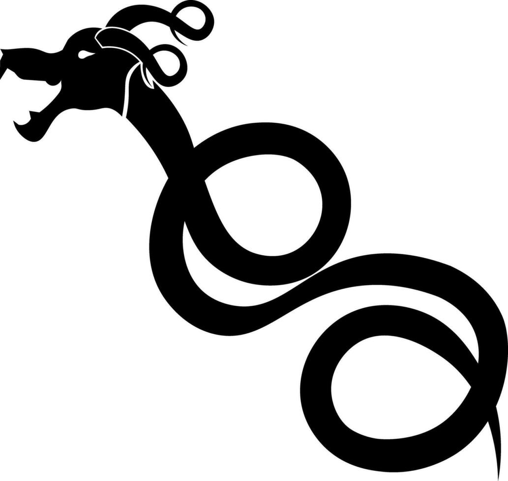 illustratie van draak glyph icoon. vector