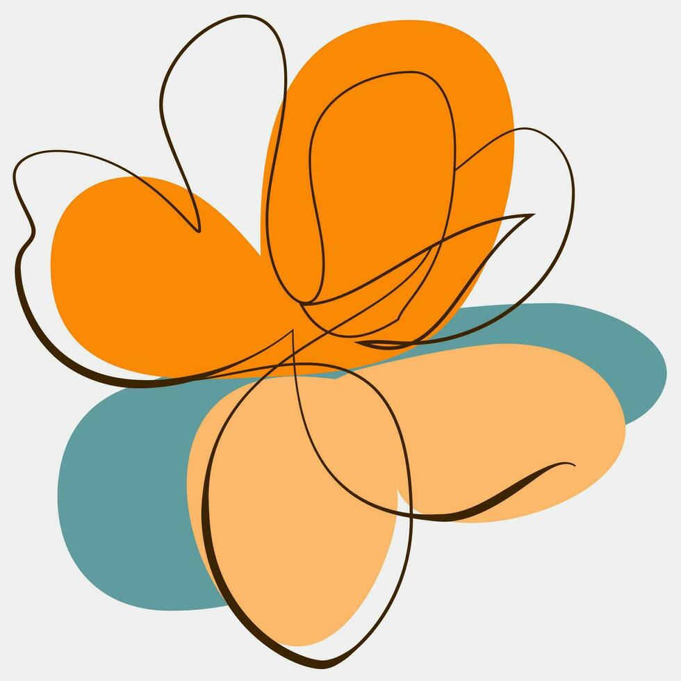 minimalistische bloemen vector kunst illustraties voor gelegenheden sjabloon wijnoogst mode hand- getrokken decor