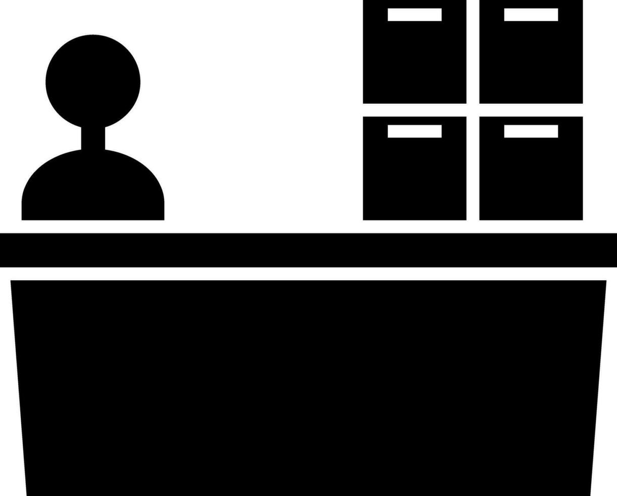 glyph icoon of symbool van post kantoor. vector
