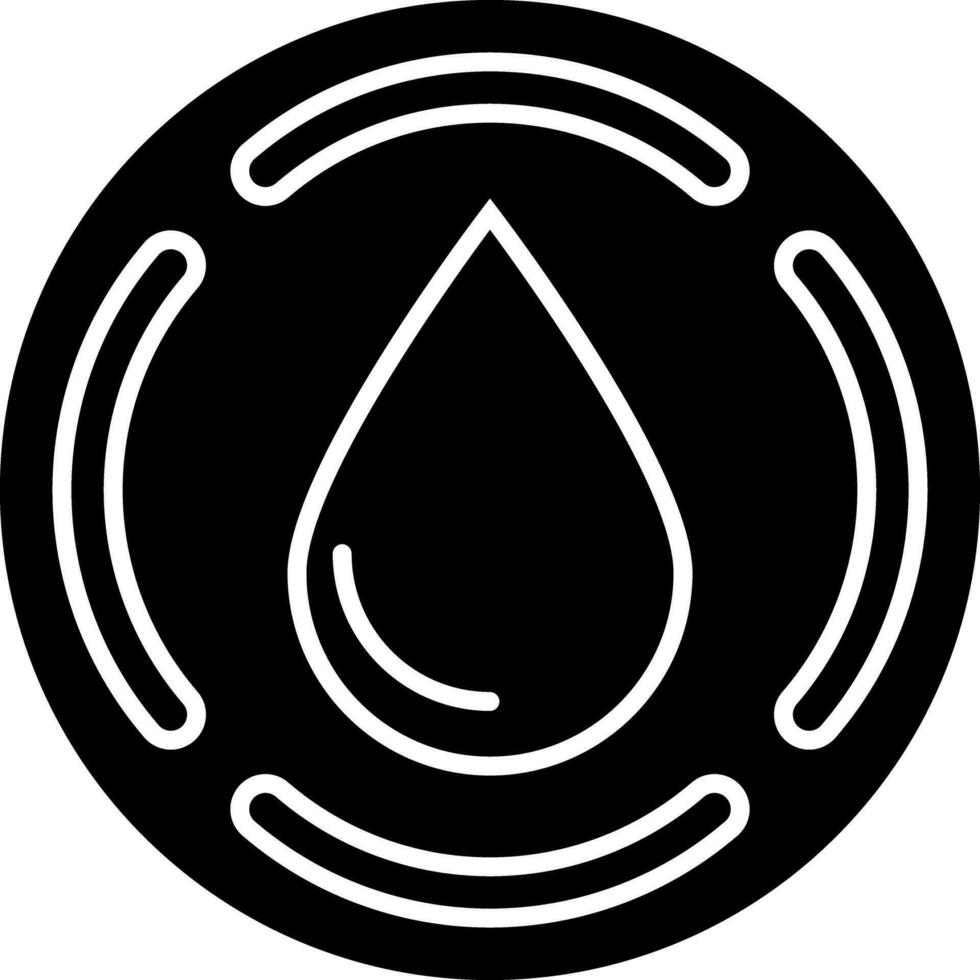 opslaan water of water recyclen, glyph icoon of symbool. vector