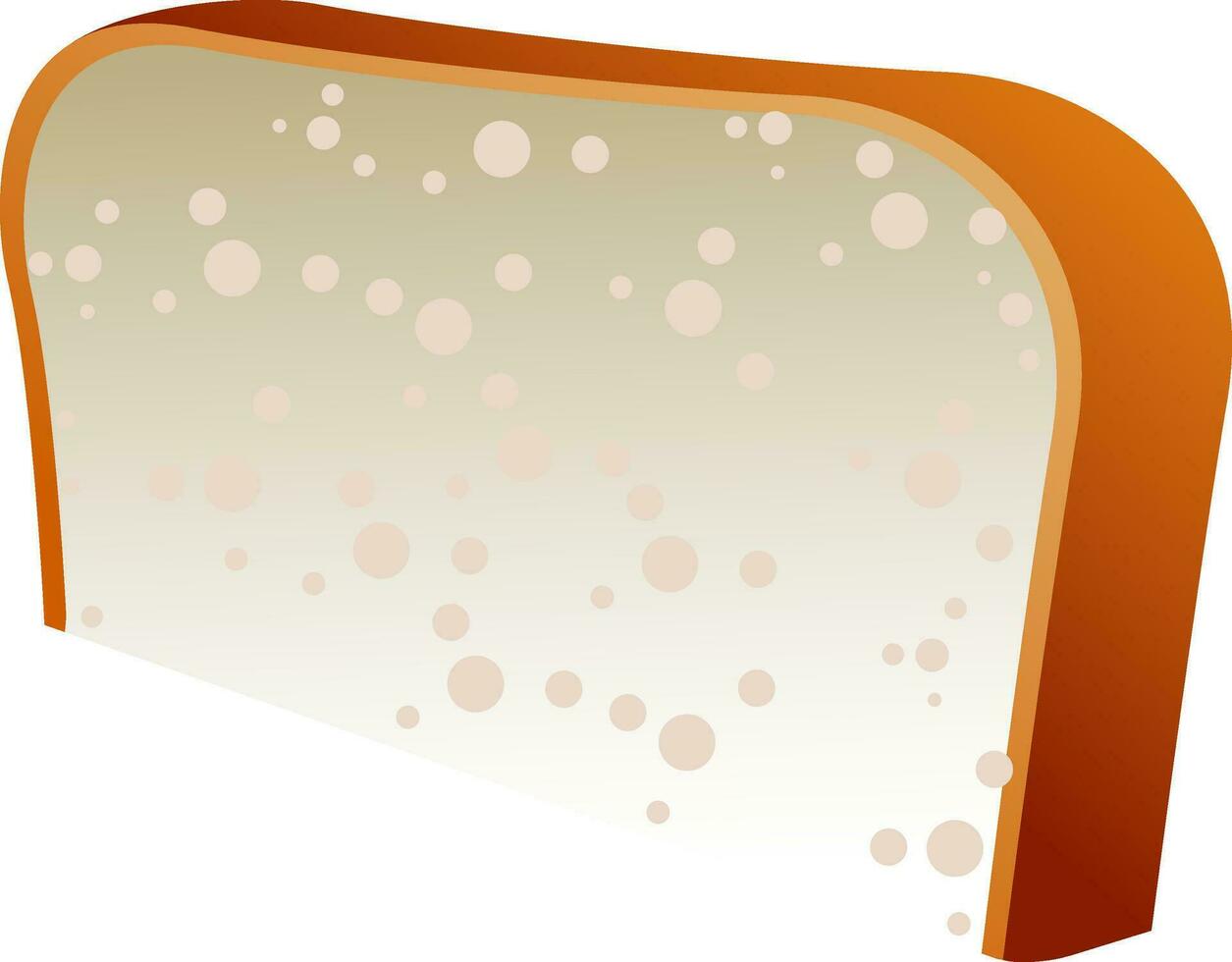 een plak van brood met boter Aan wit achtergrond. vector