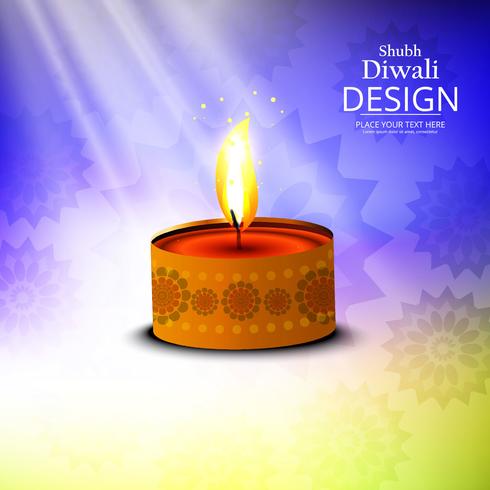 Gelukkige diwali van het de lampfestival van de dieenolie illustratie als achtergrond vector