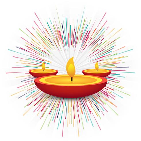 Moderne Gelukkige Diwali-decoratieve achtergrond vector