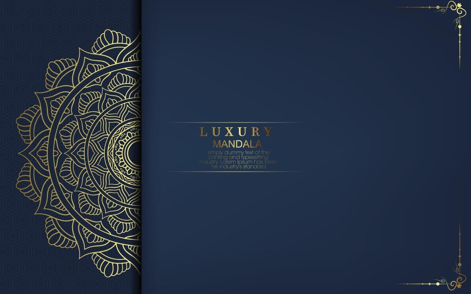 luxe mandala achtergrond met gouden arabesque gratis vector