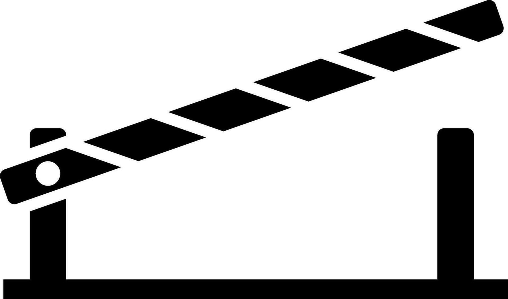 zwart en wit illustratie van barrière icoon. vector