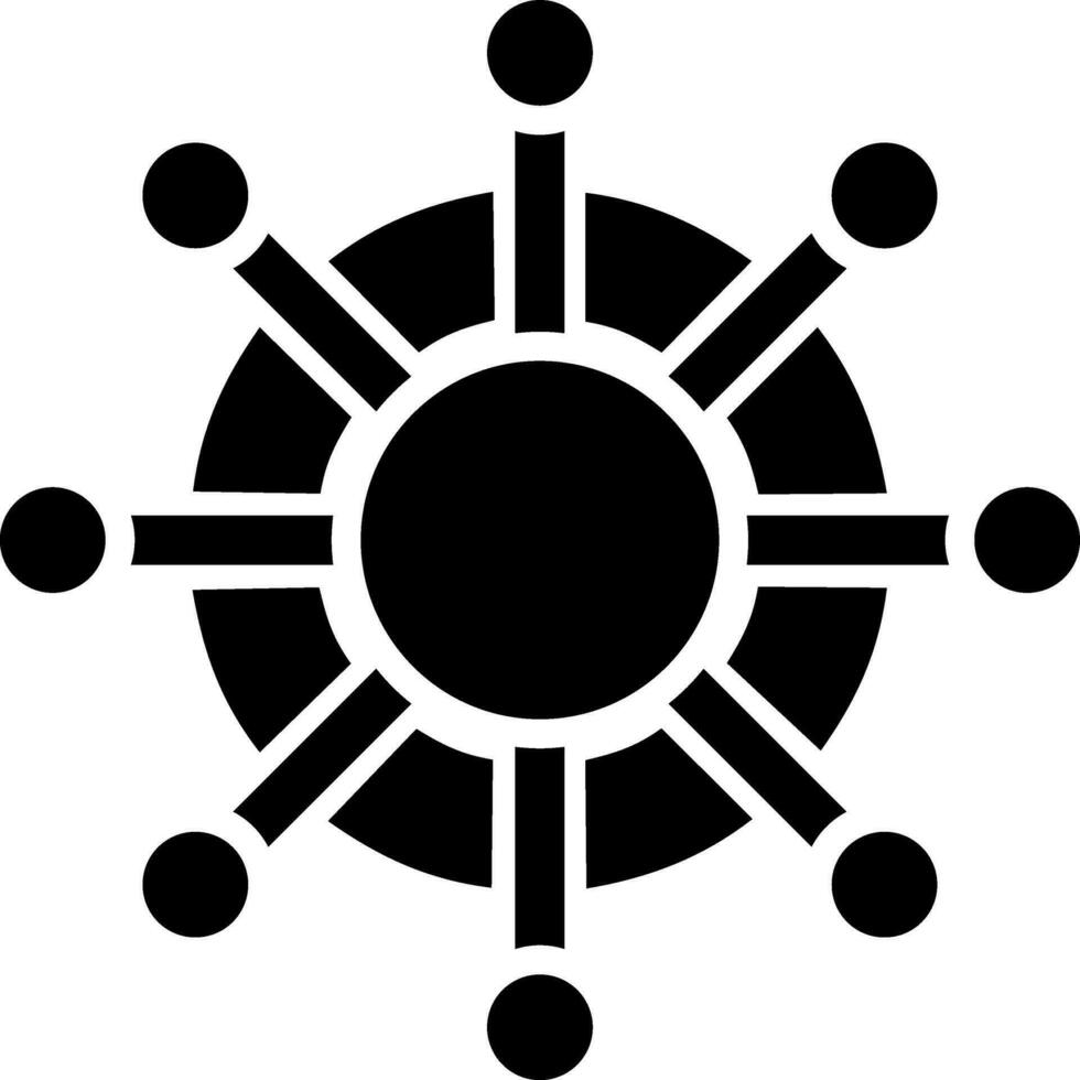 geïsoleerd roer icoon in glyph stijl. vector