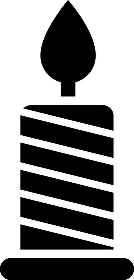 brandend kaars glyph icoon of symbool. vector