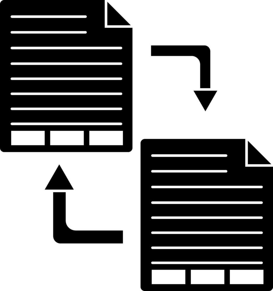 glyph icoon of symbool van gegevens overdracht. vector