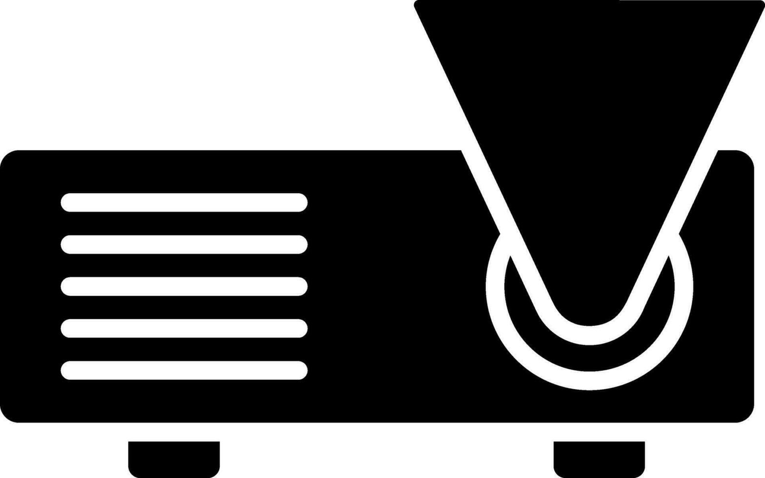 projector icoon in zwart en wit kleur. vector