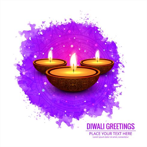 Elegante Gelukkige Diwali decoratieve kleurrijke achtergrond vector