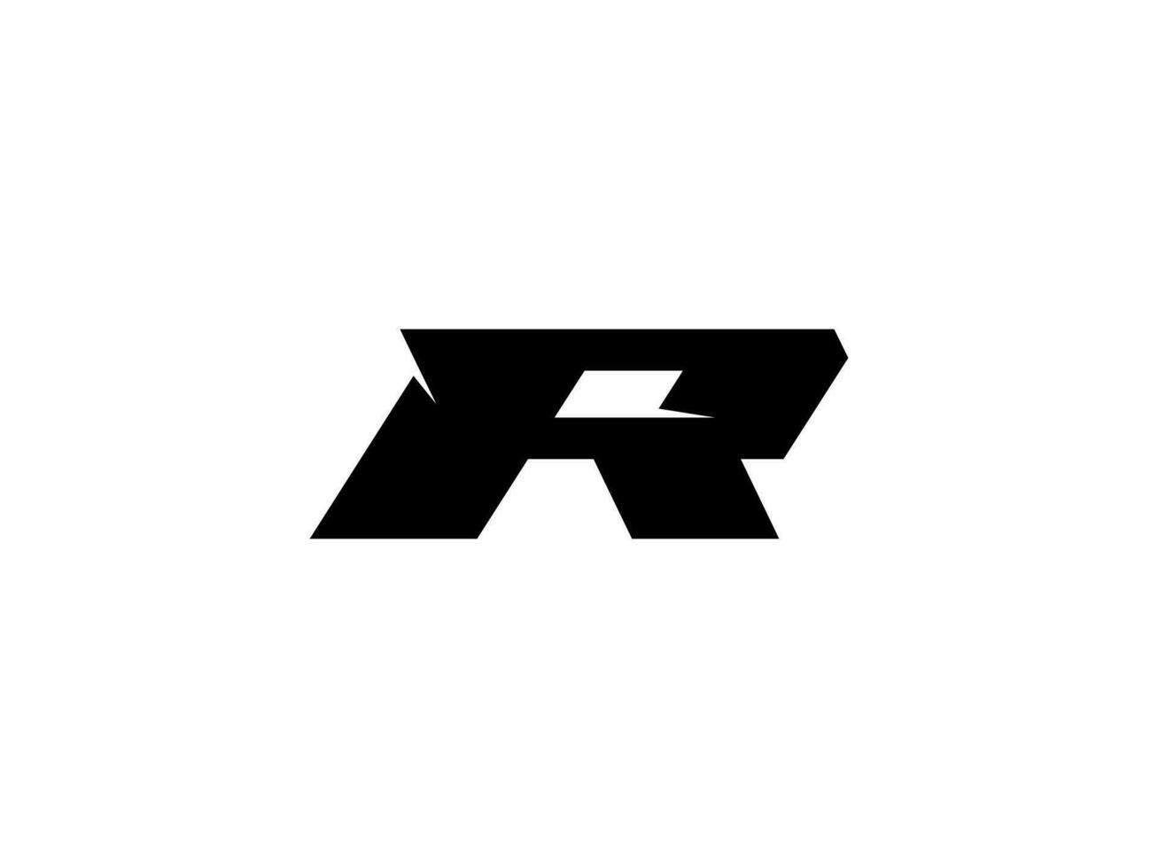 brief r logo ontwerp vector