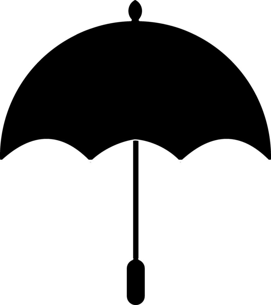 geïsoleerd paraplu in zwart kleur. vector