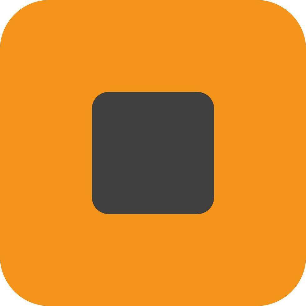 hou op knop icoon met oranje kleur achtergrond. vector