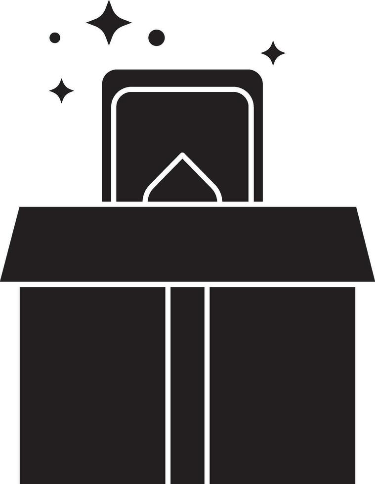 geïsoleerd magie doos icoon in glyph stijl. vector