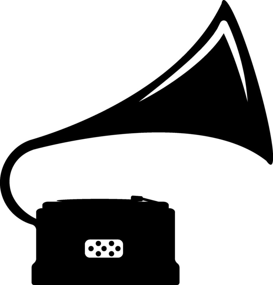 illustratie van grammofoon, musical instrument. vector