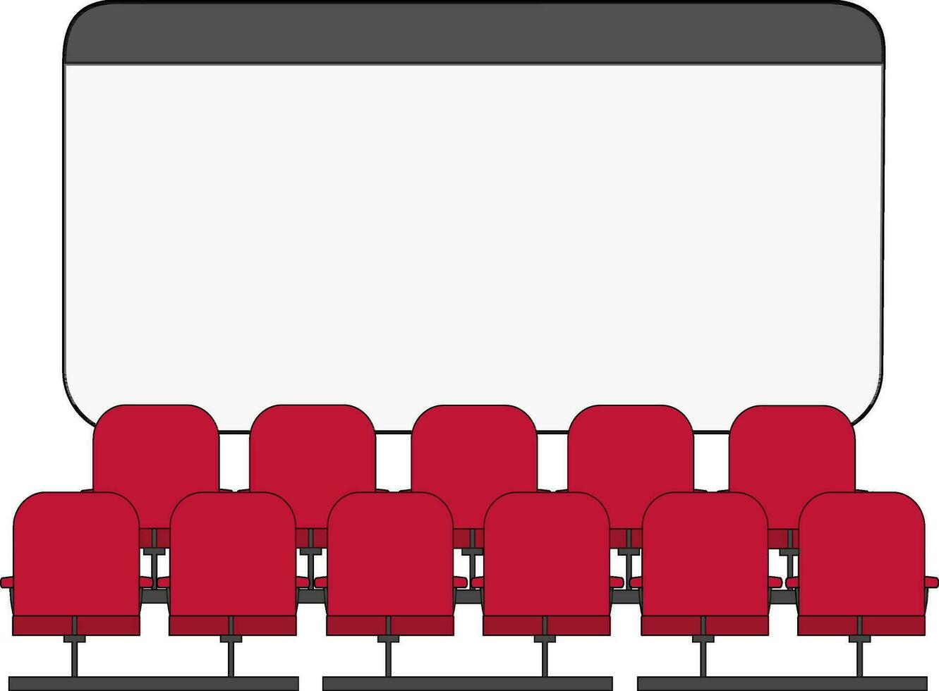 illustratie van film theater interieur. vector