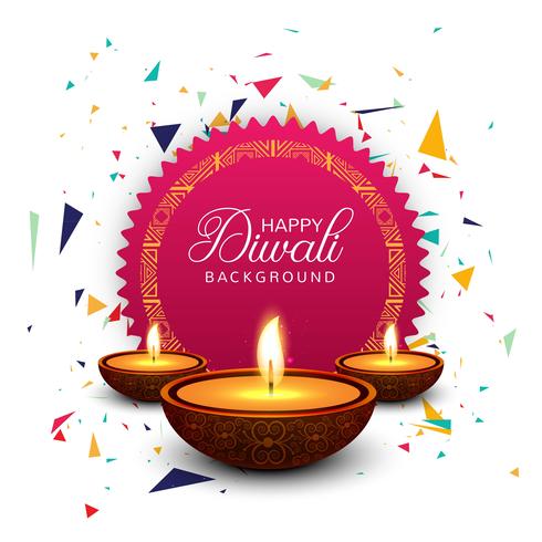 Gelukkige diwali celebrationi decoratieve achtergrond vector