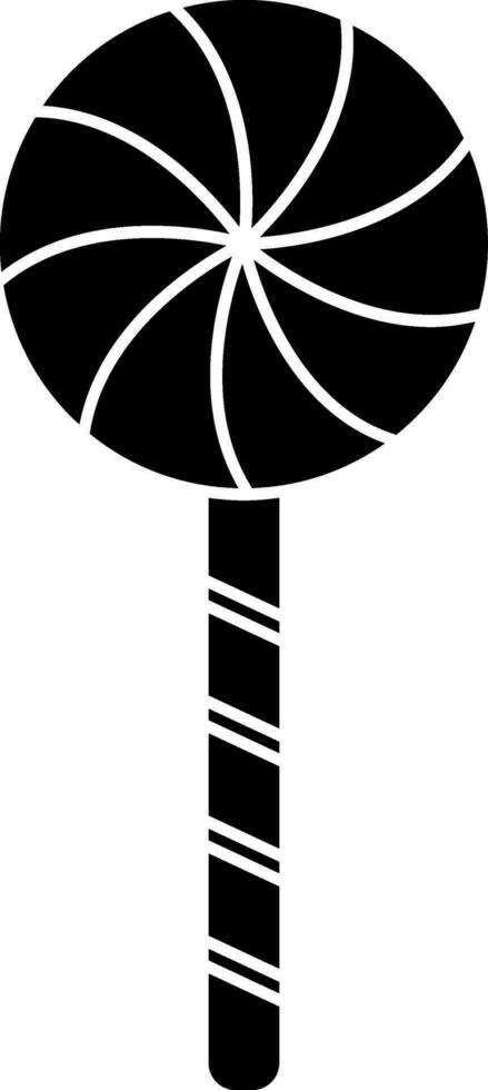 lolly icoon in zwart en wit kleur. vector