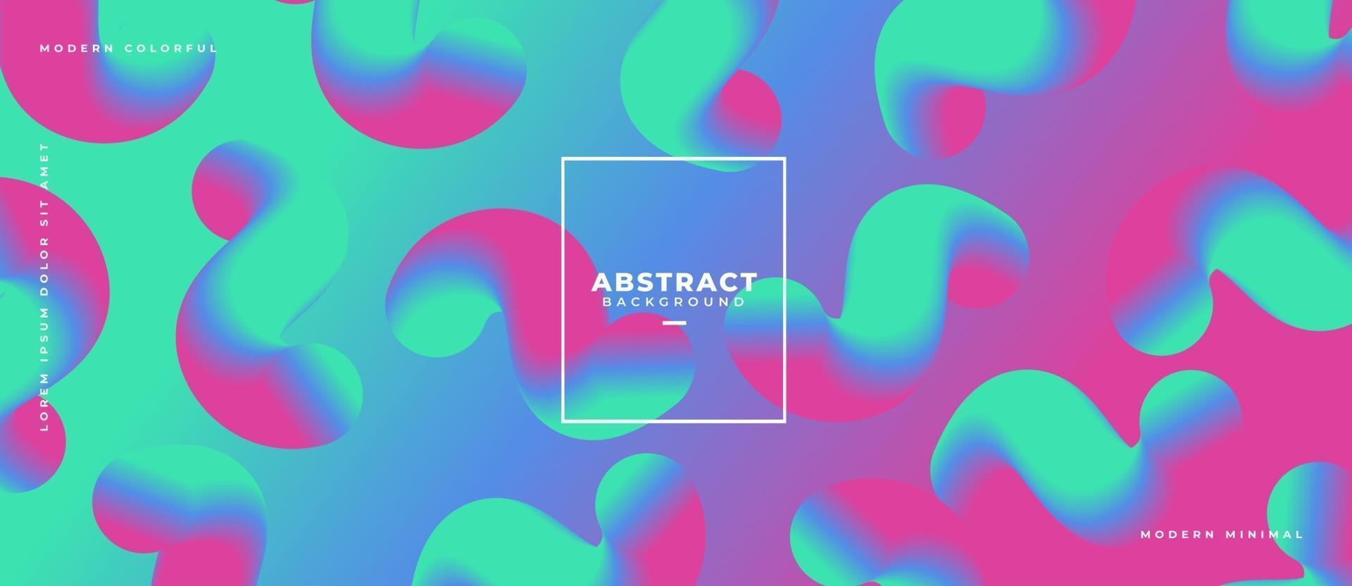 abstracte 3d golf stromende groep vormen op vloeibare dynamische achtergrond met kleurovergang vector