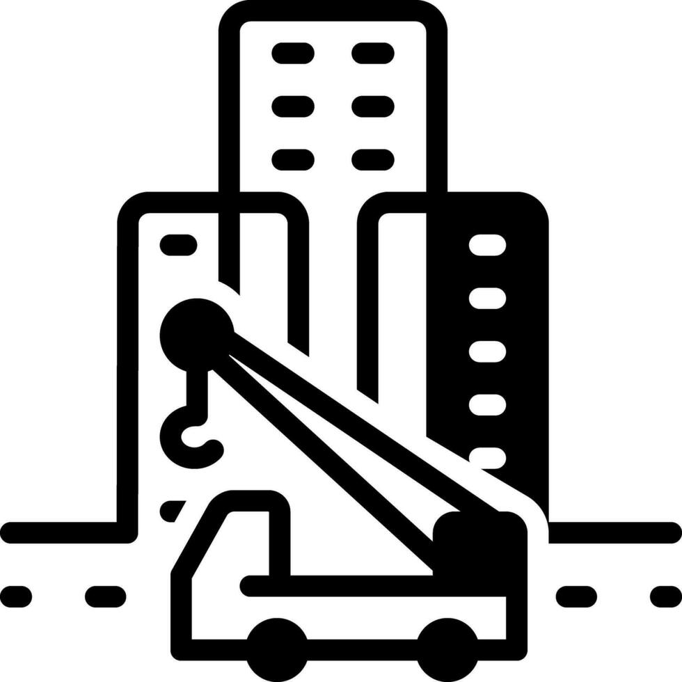 solide icoon voor prefab vector