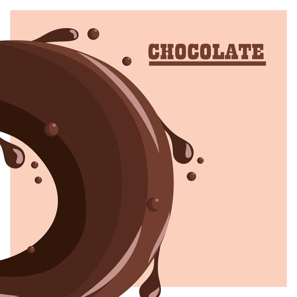 chocolade zwaaiende kaart vector