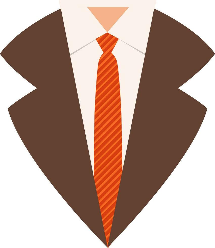 vlak illustratie van Mannen pak met stropdas. vector