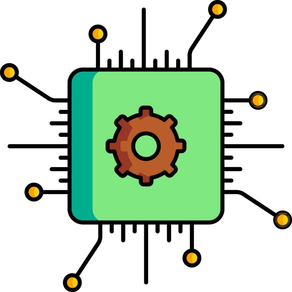 vector illustratie van microchip instelling icoon.