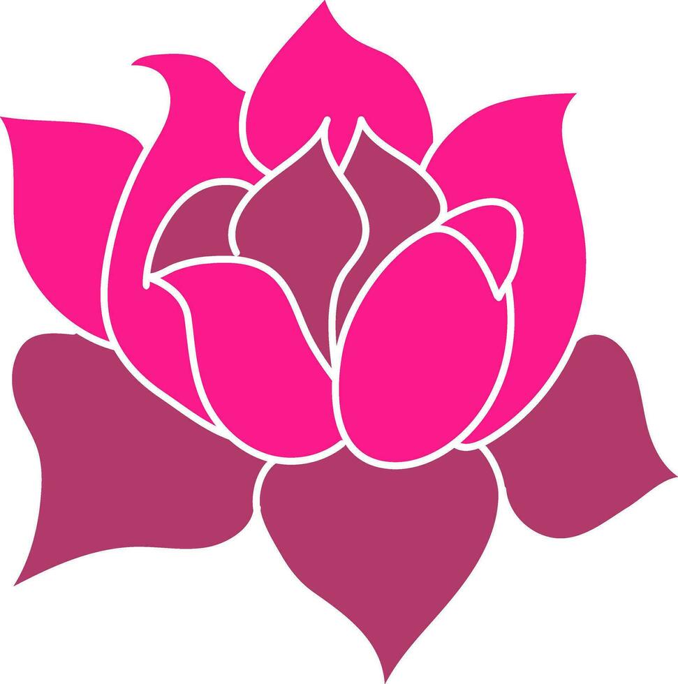 geïsoleerd illustratie van roze bloem. vector
