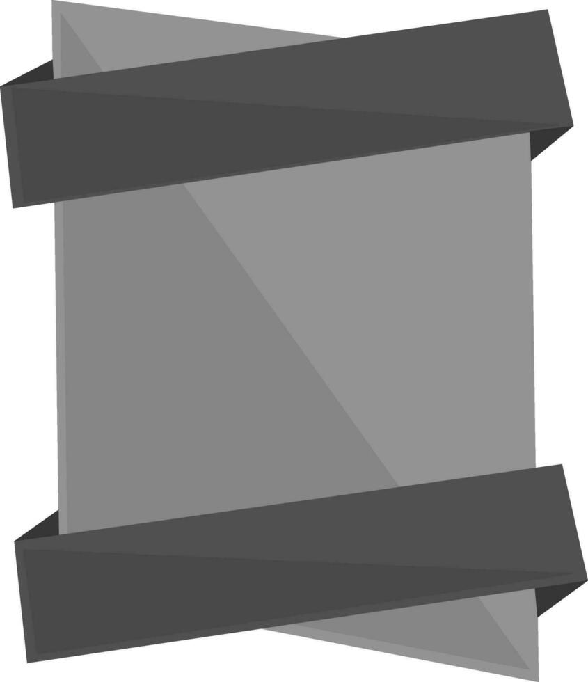 grijs en zwart blanco label of lintje. vector
