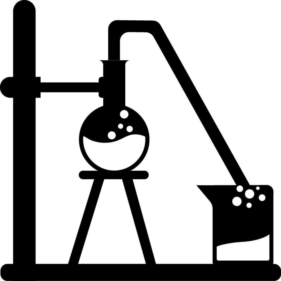 beker met chemisch experiment buis. vector