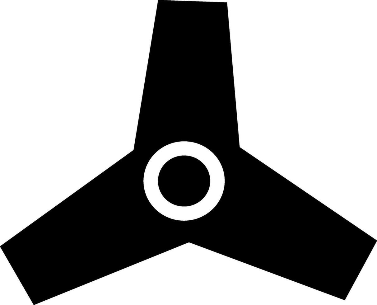 zwart van hand- friemelen spinner speelgoed- icoon in illustratie. vector