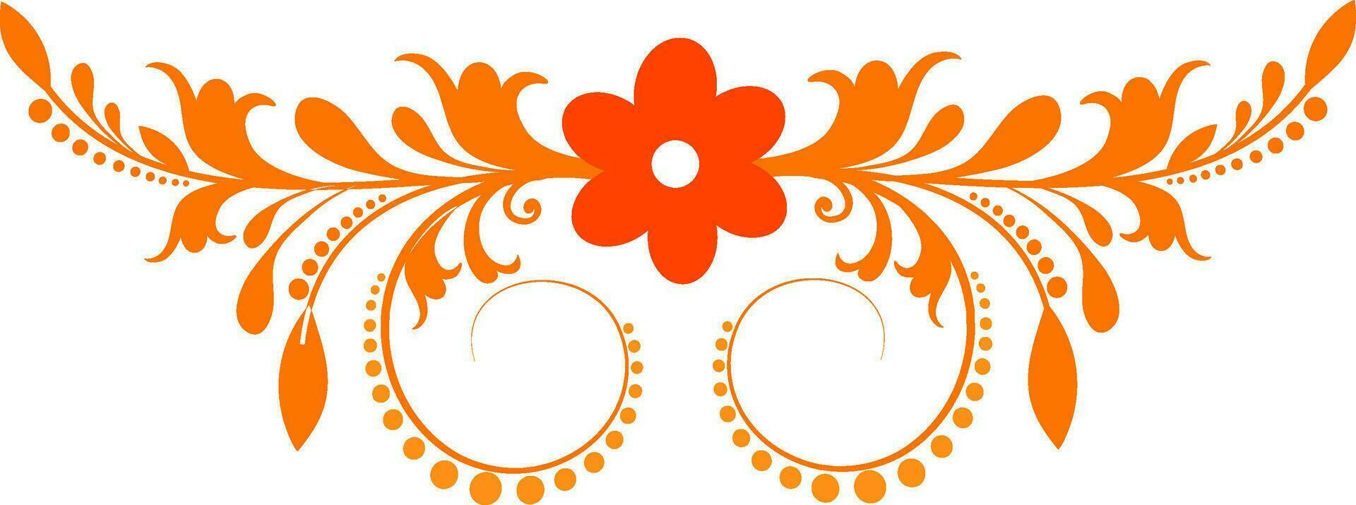 elegant oranje bloemen ontwerp. vector