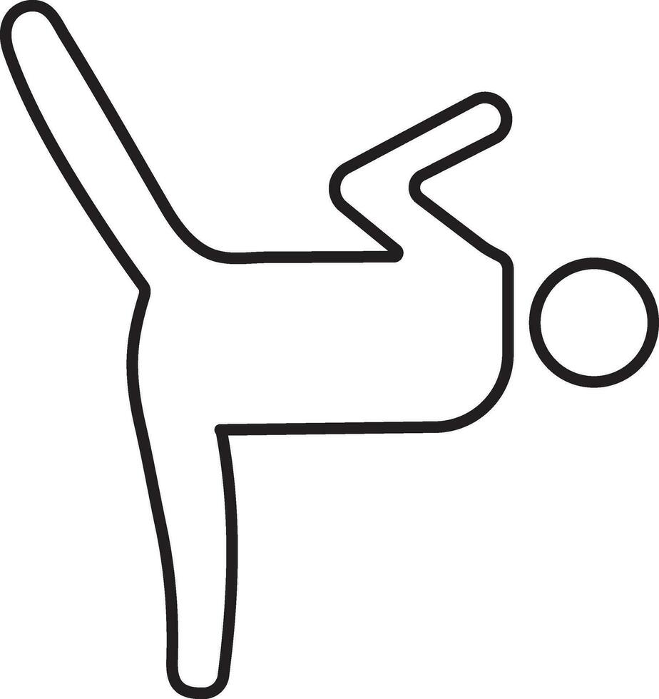 illustratie van Mens aan het doen gymnastiek. vector