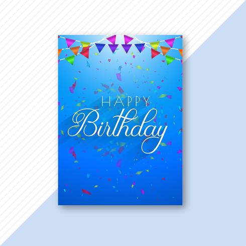 Abstract Happy Birthday brochure sjabloonontwerp vector