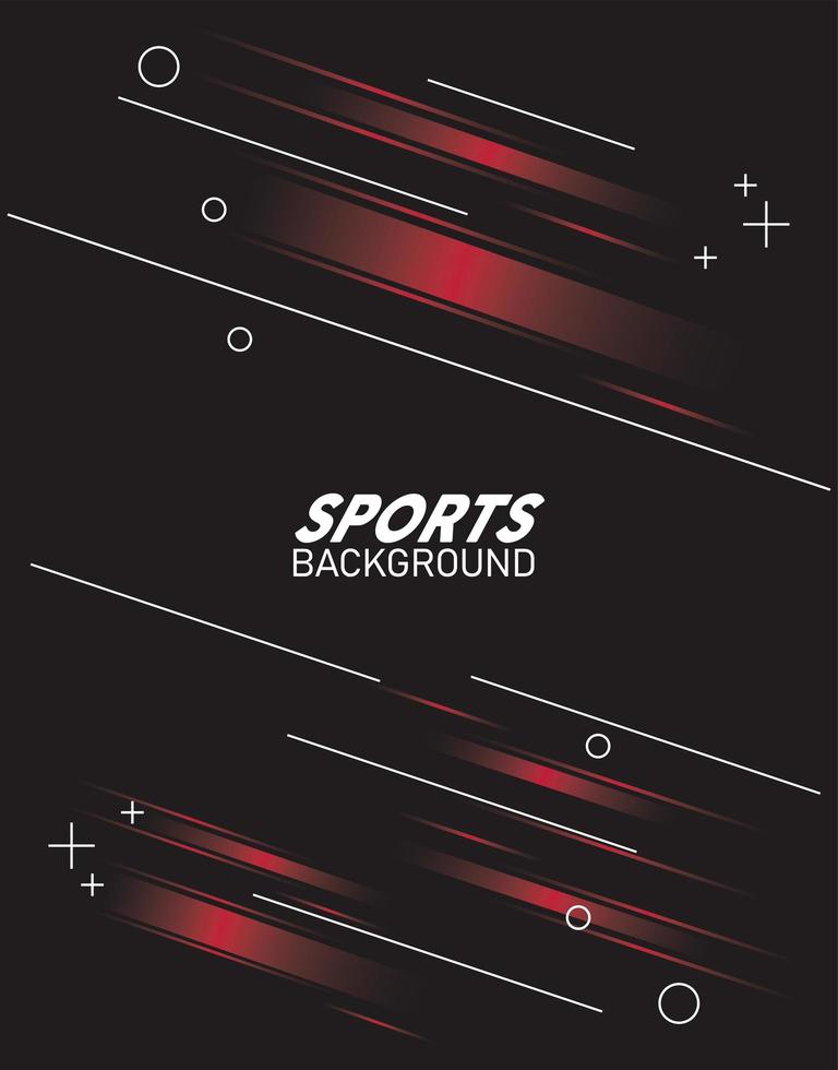 zwarte en rode sport achtergrond met belettering wit vector