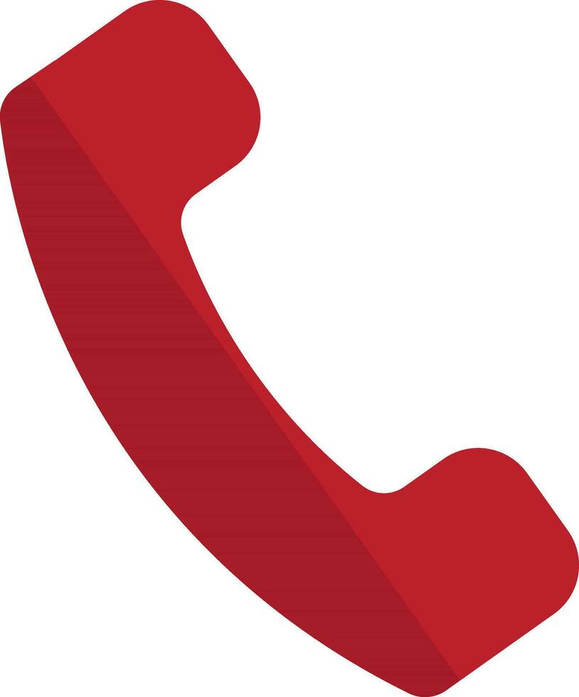 rood telefoon Aan wit achtergrond. vector