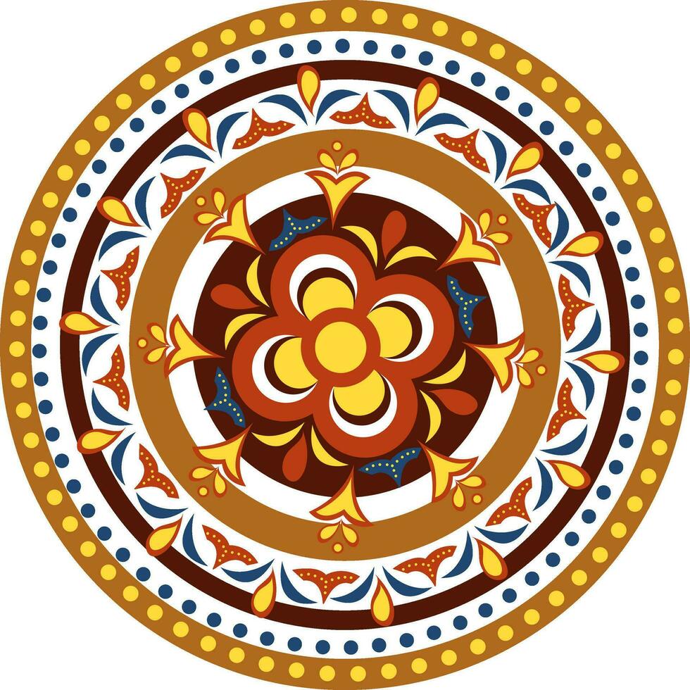 mooi artistiek bloemen mandala ontwerp. vector