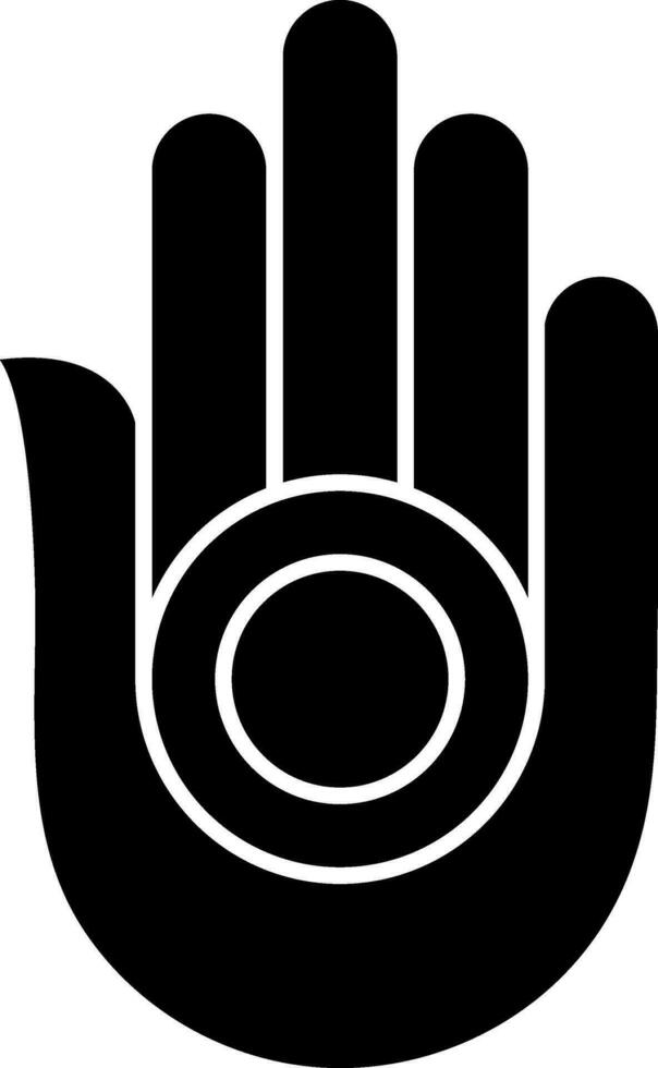 illustratie van jainisme glyph icoon of symbool. vector