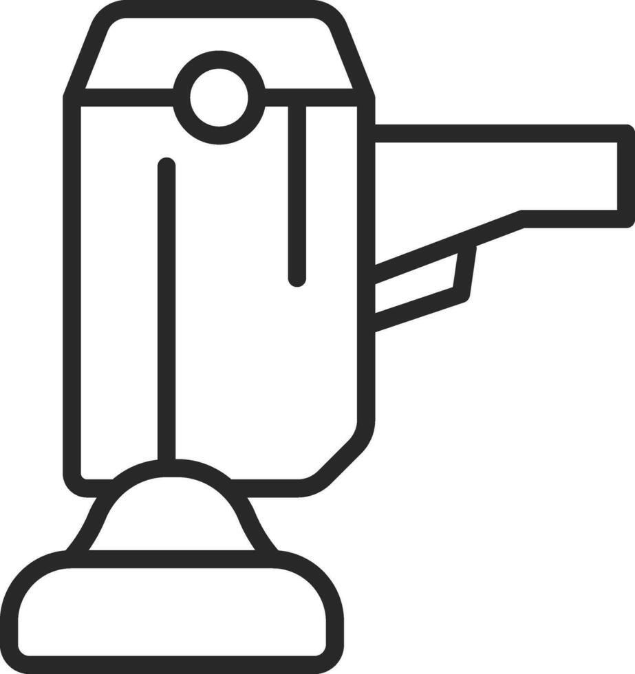 zwart lijn kunst illustratie van polijstmachine icoon vector
