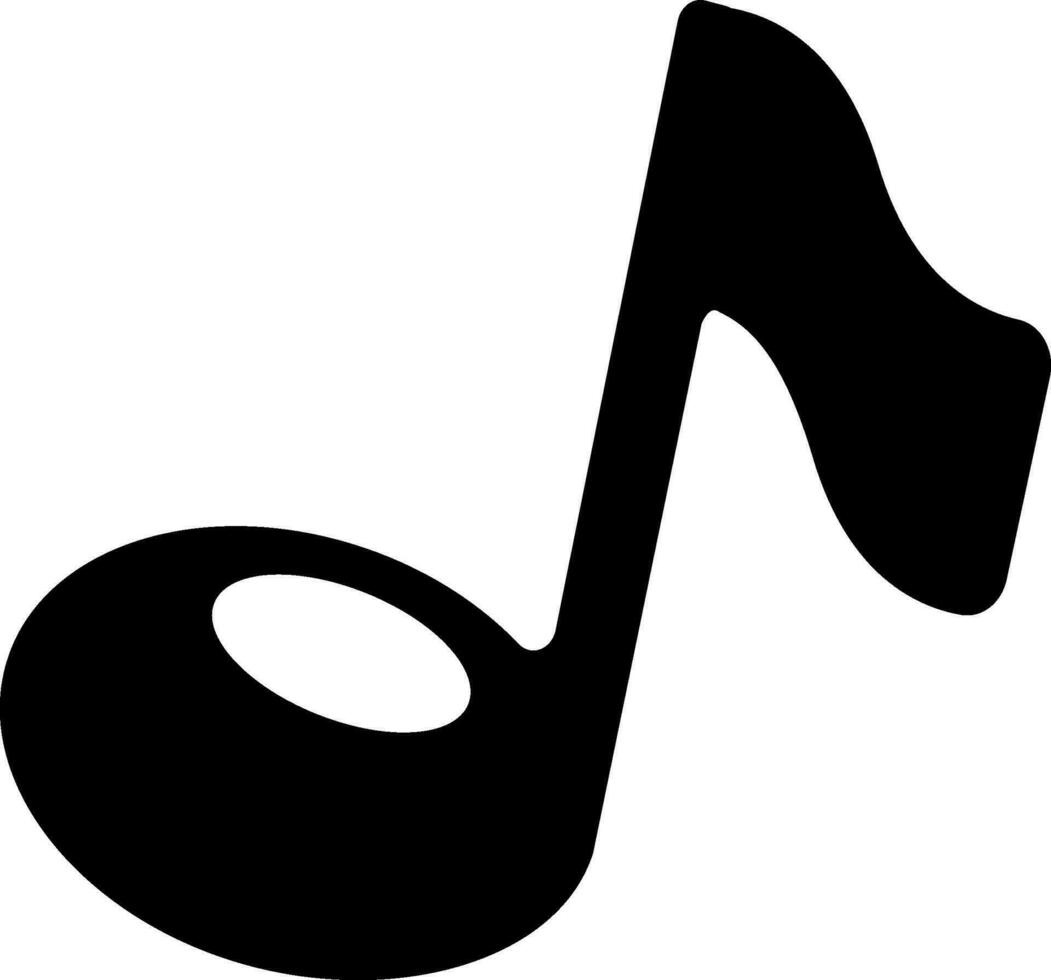 zwart musical Notitie teken of symbool. vector
