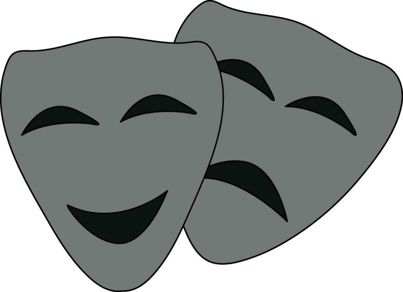 vlak illustratie van theater maskers. vector