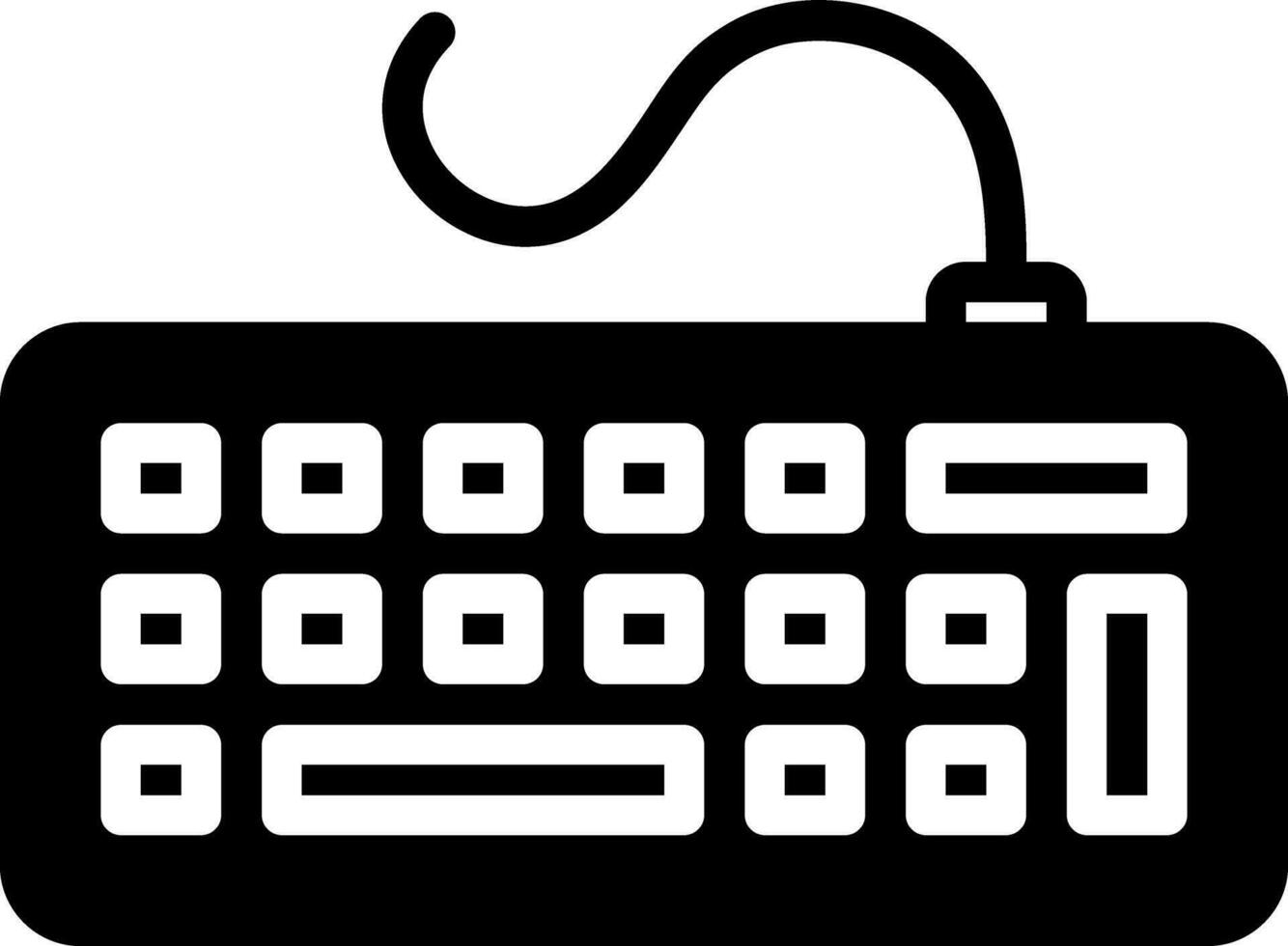 solide icoon voor toets vector