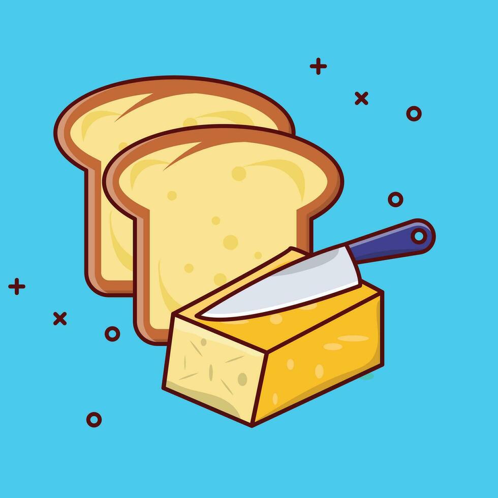brood boter vector illustratie Aan een achtergrond.premium kwaliteit symbolen.vector pictogrammen voor concept en grafisch ontwerp.