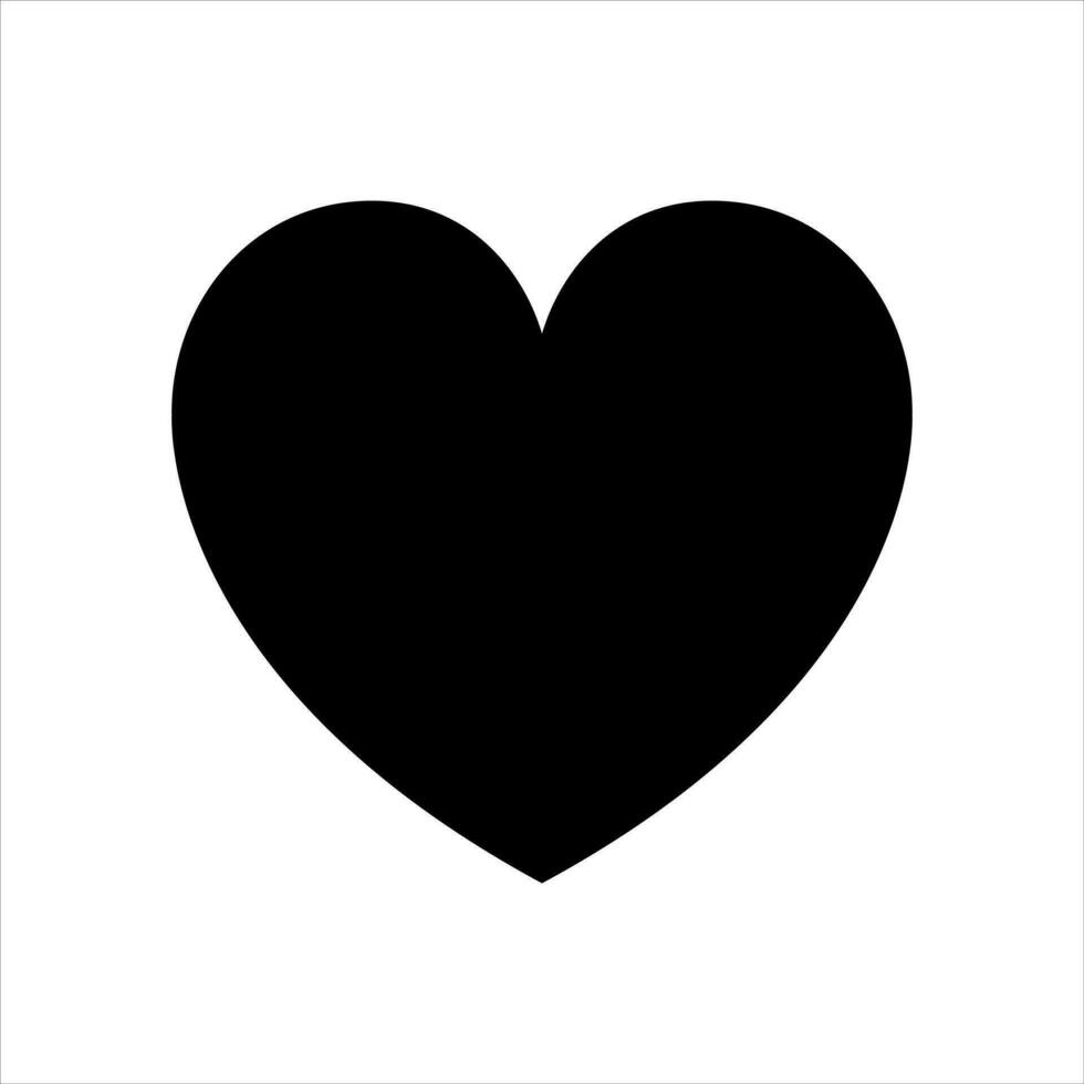 zwart hart illustratie geïsoleerd vector