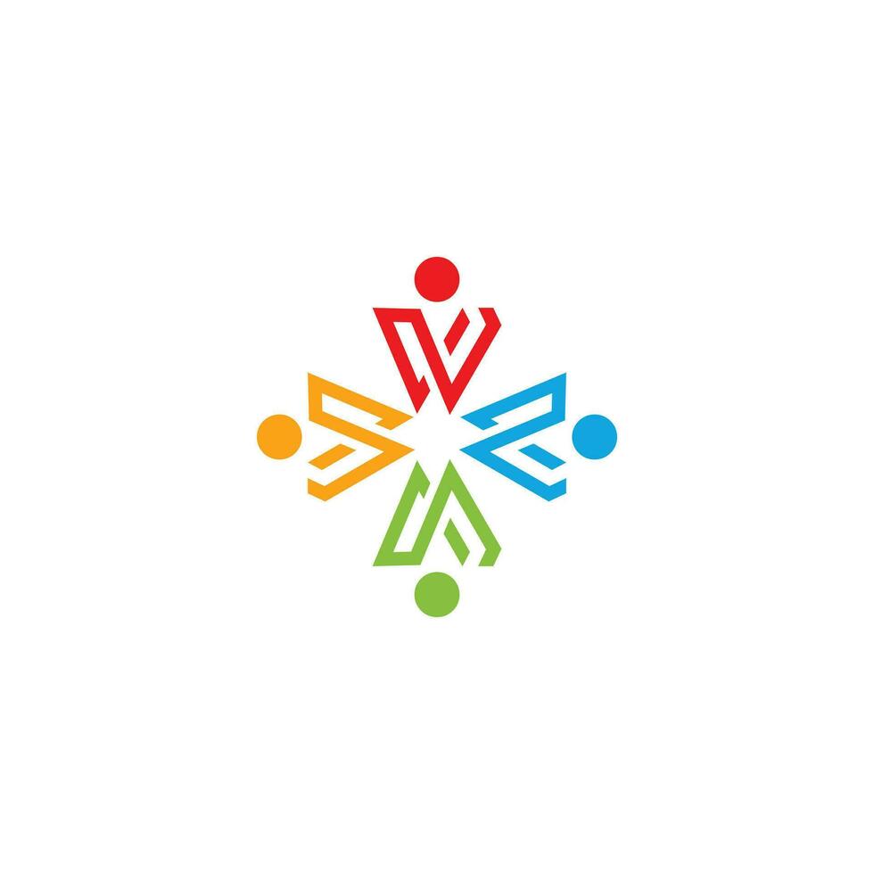 gemeenschap logo vector met modern idee concept